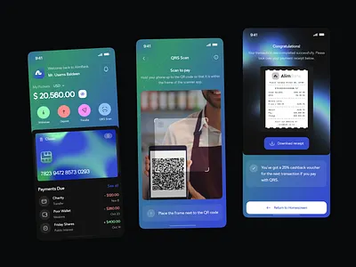 AlimBank: Islamic Bank App app bank bill design figma home islamic minimalist networthy new payment popular premium qr receipt scan screen trending ui ux