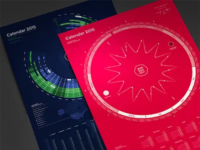 Bureau Oberhaeuser Calender 2015 2015 calendar circle infographic information architecture kalender moon new year