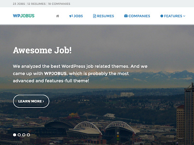 WPJobus - Job Board and Resumes WordPress Theme candidates career cv employment job board job listing job portal jobs recruiters recruiting recruitment resume