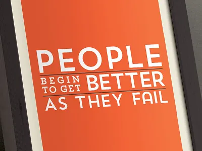 People Begin to get Better as They Fail poster