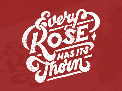 Every Rose art design drawing lettering tattoo type typography work