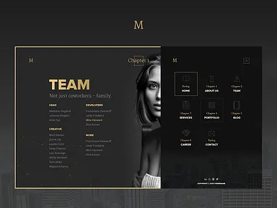 Agency Theme - Free PSD agency black design free gold psd template theme