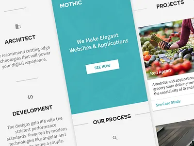 Mothic Material Mobile buttons cards divider form material design mobile web sections textview ui ux