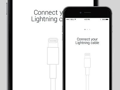 Lightning Cable cable instructions ios iphone lightning minimalistic ui white