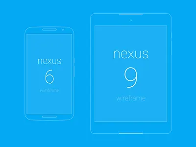 Nexus Wireframes android android l devices google lollipop nexus nexus 6 nexus 9 sketch wireframes