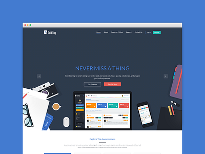 Social Diary admin panel begha dashboard diary dribbble facebook flat redesign social twitter ui ux