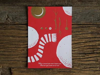 DIY Frosty the Snowman Screenprint card design frosty holiday illustration mamas sauce screen print snowman vector