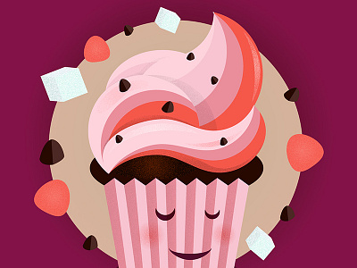 Cupcake ! [Full view inc.] chocolate cupcake love pink red strawberry sugar