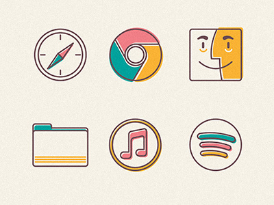 Icons colour icons line osx overprint