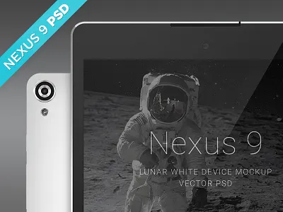 Nexus 9 Lunar White Mockup 9 back device download free front landscape mockup nexus portrait psd tablet