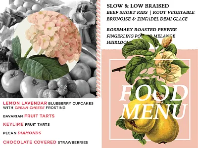 Wedding Menu Snippet design diy menu rustic shabby chic vintage wedding