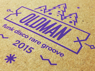 Cover the mix for Christmas cover kraft logo logotype mix music oldman vector