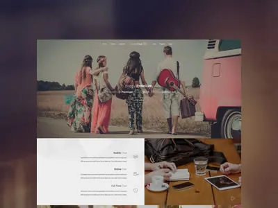FriendChat blog camera chat flat friend new design on page one page online ui ux web design