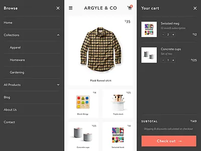 Mobile nav + cart drawers cart drawer ecommerce menu mobile navigation