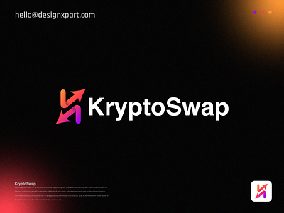 KryptoSwap Logo - Crypto Logo - Currency Logo abstract logo bitcoin blockchain brand brand identity branding color crypto currency icon identity letter logo logo logo design logo designer logos modern logo swap symbol
