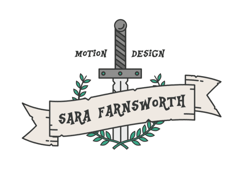 emblem animation after effects animation banner emblem gif illustration sword