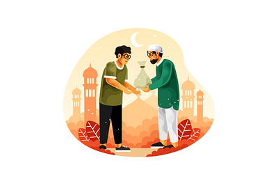 Muslims give alms or zakat in the month of Ramadan donate