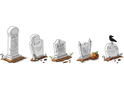 R.I.P / Game Art 2d design game illustration isometric rip tombstone vector wacom