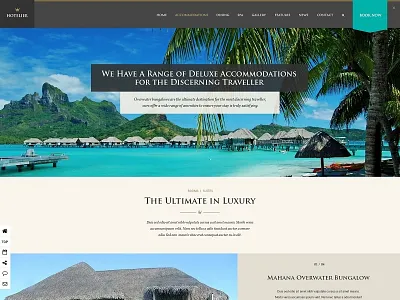 Hotelier - Stylish & Classy Hospitality Template PSD business design flat hotel multipurpose photoshop psd spa travel ui web website