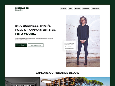 Birchwood Brands // Web Design brand brand web design group company holding hospitality restaurant restaurant web design