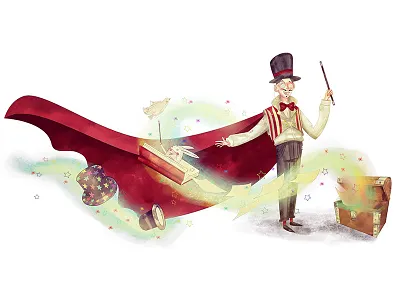 Sihirbazlık Öğreniyorum children childrenbook cover digitalart drawing fantastic illustraiton magic magician