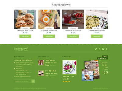 Kitchen Art - Recipes website beau creative beautheme beautiful website cooking recipe feminize typography footer design green kitchen appliances magazine website modern website responsive urban style