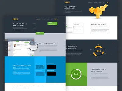 MDDX site project clean design features graphs grid landing landing page long ui ui design website