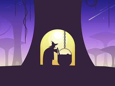 Antidote&Poison? antidote house illustration light poison purple witch