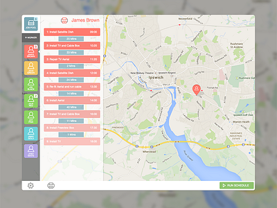 Scheduler application clean flat map scheduler sketch sketch 3 ui web web app