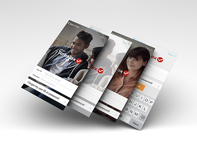 TurboTax iOS Auth. Experiences authentication intuit sign in turbotax ui user experience ux visual design widget