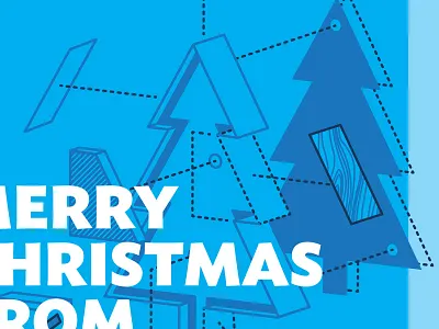 Christmas Card 2014 card christmas dissection explosion graphic design illustration typography