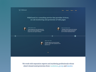 Introducing Wikiguard branding icons landing page logos timeline ui ux