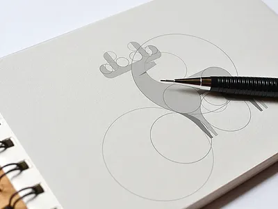 Deer Logo animal deer draw grid guide logo mark process simple sketch