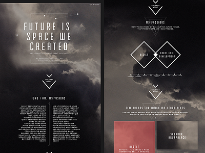 personal 2015 black dark freelance portfolio power side space universe web