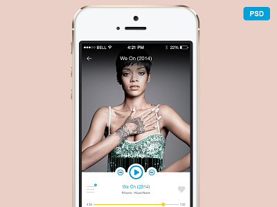 PSD of Music Player App psd