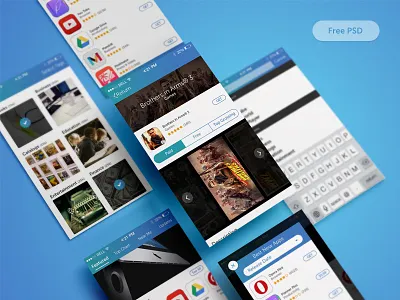 iOS App Store Redesign Freebie app store concept free psd gradient ios redesign ui ux