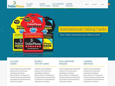UI/UX & Website Development for DollarPhone clean corporate website dollarphone minimal