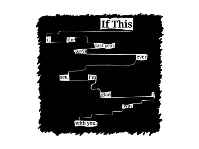 Blackout Poem "Armageddon" art blackout poetry poster print