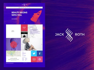 HairDesign Template Design design hair tiles ui ux webdesign