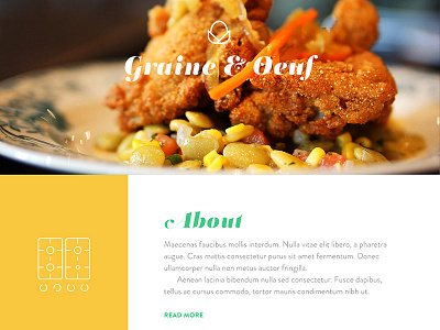 Graine et Oeuf One Page Website brandongrotesque design food interface page pfregal photography restaurant ui web website