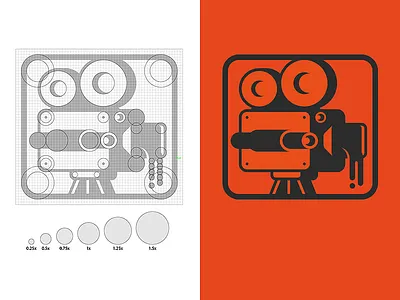 Liquid Movie Logo Grid branding camera film grid identity liquid logo logomark