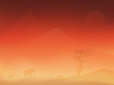 Vector illustration concept "Sandstorm" adobe animal art clean concept illustration minimal modern nature simple vector zajno