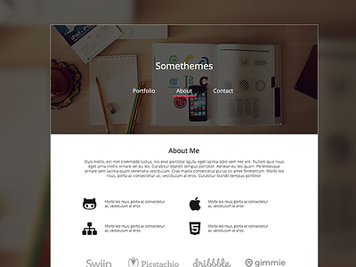 Somethemes - About clean design flat freelance minimal portfolio responsive theme themeforest ui web wordpress