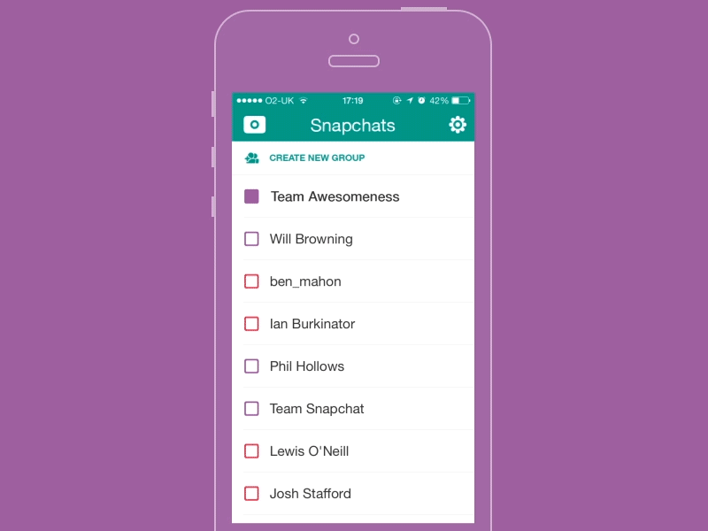 Snapchat Groups Exploration animation exploration gif groups interface ios snapchat story ui ux