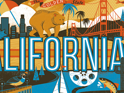 California Travel Poster california travel