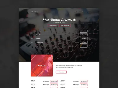 Music template binpress cms landing landing page music template web
