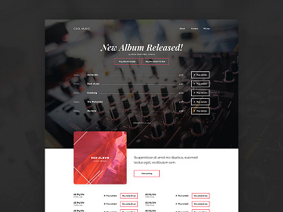 Music template binpress cms landing landing page music template web