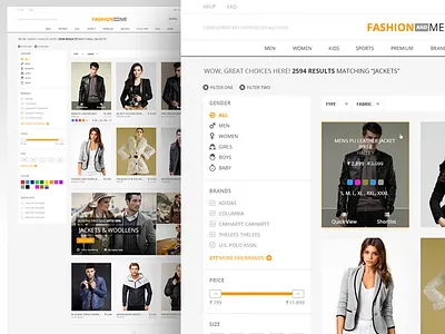 Search listing - ecommerce fashion clean ecommerce filters grid nashatwork price responsive search results sliders sort ui ux