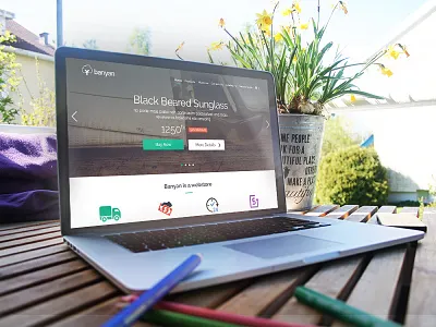 Banyan Web store clean e commerce flat material products sale shop ui ux webstore