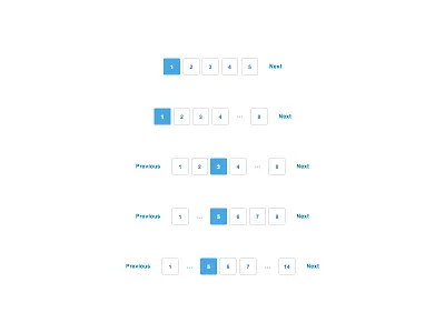 Pagination UI buttons pagination
